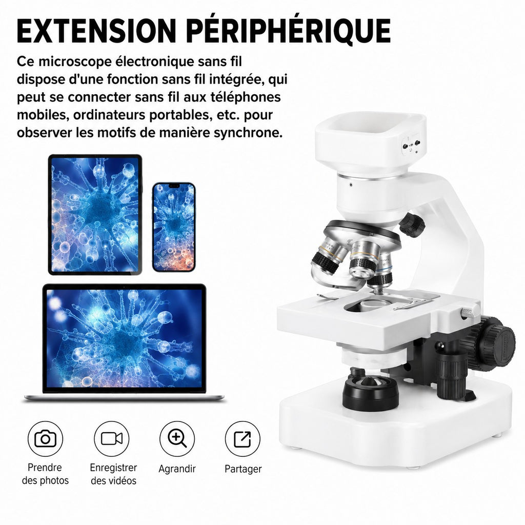 Microscope Electronique wifi 500x-1500x