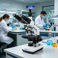 Microscope Biologique Trinoculaire 40x-1000x avec caméra 4K