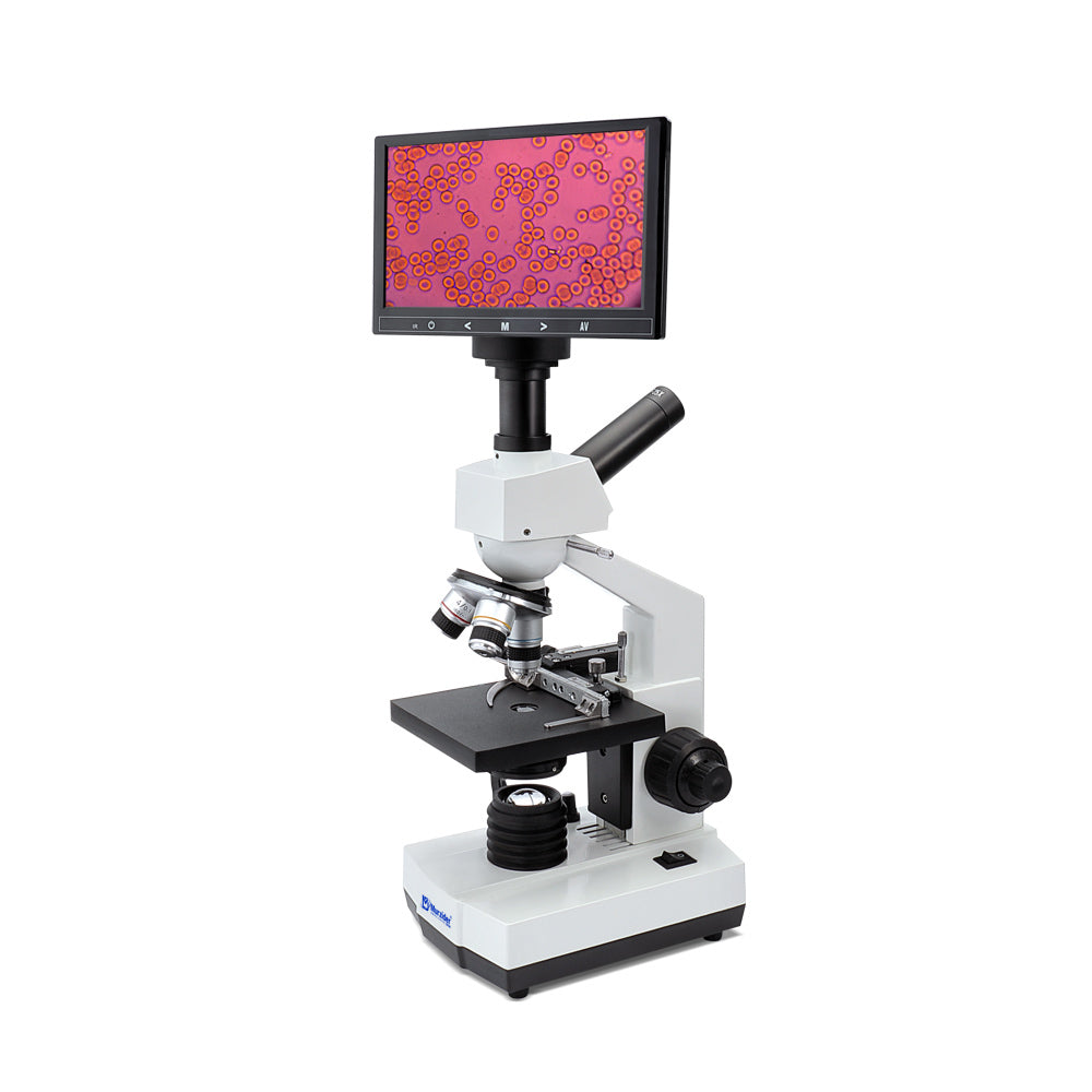 Microscope Biologique Monoculaire avec Écran HD 7 pouces 40x-400x
