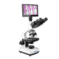 Microscope Biologique Trinoculaire avec Écran 7 pouces 40x-1000x